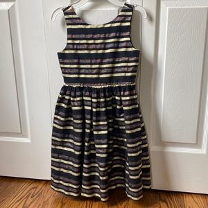 Gymboree size 7 black and gold striped fancy dress